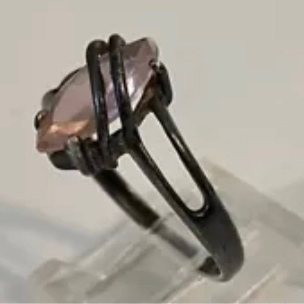 Sterling Silver Pink Gemstone on 925 silver. Size 7 Preloved. Good condition. - Picture 2 of 5